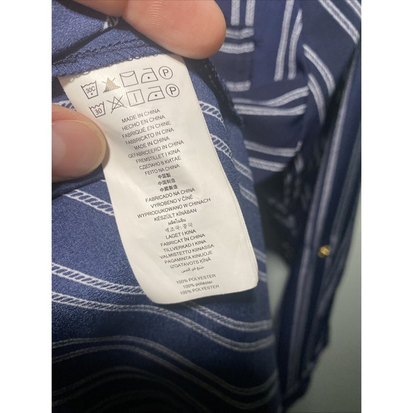 MICHAEL By Michael Kors Women's Zip Front Long Sleeve Blouse Size P/M - Picture 5 of 6